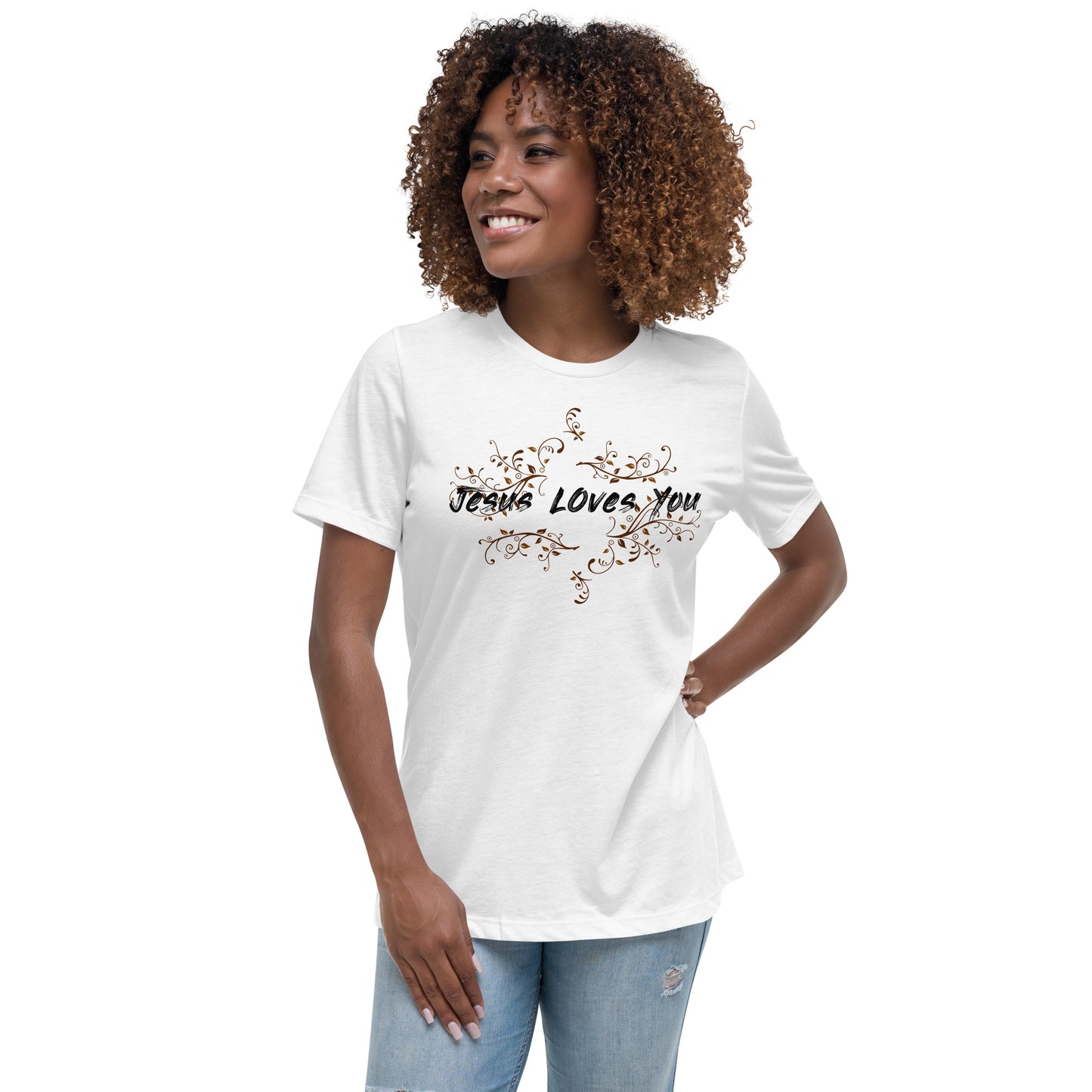 Women's Relaxed T-Shirt JESUS loves you